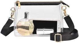 BS-VOG Clear Purse for Women Stadium Approved, Clear Bag for Stadium Events with Zipper, Clear Crossbody Bag for Concert