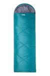 Mountain Warehouse Summit 250 Sleeping Bag - 3/4 Season Insulated & Mummy Shaped Bag - For Spring Summer, Camping & Trekking Petrol Blue Left Handed Zip - Regular Length (200cm)