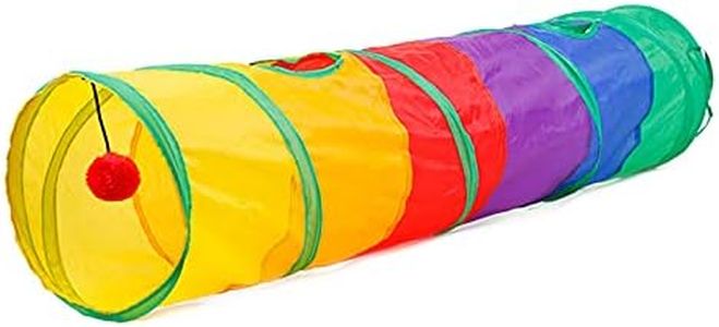 Collapsible Cat Tunnel Road Cat Toys Kitty Tunnel Pompon Ball Cat Interactive Play Toy for Hiding Resting