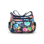 NOTAG Crossbody Bags for Women Nylon Shoulder Bag Floral Multi-Pocket Purses and Handbags (CH)