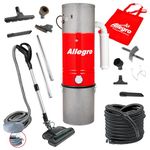 Allegro MU4500 Champion 6,000 Square Foot Home Central Vacuum System - 35 Foot Electric Powerhead and Hose Package, Ideal for Hard Surfaces and Hardwood Floors -Made in Canada
