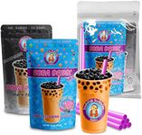 THAI ICED TEA Boba Tea Kit Includes Tea Powder, Real Tapioca Pearls & Straws By Buddha Bubbles Boba