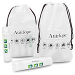 Atitifope Compressed Face Towels Travel Wipes Camping Cleaning Cloths 100 Pieces with 10 Carrying Cases in Storage Bag