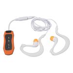 IPX8 Waterproof Mp3 Player, 8GB Rechargeable USB2.0 Music Player with Waterproof Headphones for Swimming Running Water Sports (Orange)