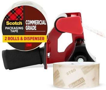 Scotch Shipping Packing Tape, 1.88" x 50m, 2 Rolls with Dispenser, Commercial Grade
