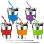 ShineMe Kids Cups with Straws and L