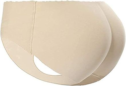 Cotton Blend Womens Shapewear Butt Lifter Padded Panty Body Shaper Brief HIPS Enhancer Beige 2XL