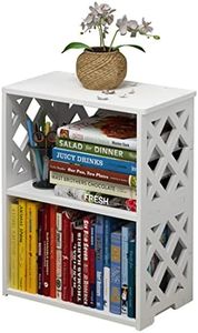 Rerii Small Bookshelf, 3-Tier White Bookcase for Kids & Adults | 2-Shelf Open Storage Organizer for Bedroom, Living Room & Office | Ideal Small Bookshelf & Bookcase for Small Space