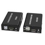 Mak World® HDMI KVM Extender Cat5e/6 Rj45 USB HDMI KVM Switch Extension Sharing USB Mouse Keyboard Compatible with PS3 PS4 Xbox PC TV Upto 60M