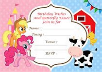 Askprints Birthday Metallic card Invitations with Envelopes - Kids Birthday Party Invitations for Boys or Girls (25 Count) BIC-203