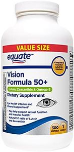 Equate Vision Formula 50+ Lutein, Zeaxanthin & Omega-3, 300 Softgels