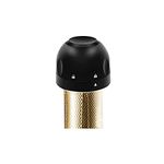 HENIJ® Champagne Bottle Stopper Silicone Sealed, Twist Top Sealer for Wine Bottles, Small Wine Toppers for Easy Storage, 1 Piece, Black