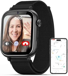 TotsyFun 2025 Smart Watch for Kids 6-12 [Kids GPS Tracker] Kids Smart Watches Boys Girls, Kids Watch with GPS Tracker, School Mode, Safety Alert, GPS Tracker for Kids Smart Watch SIM Card, Black