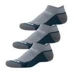 WANDER Merino Wool Ankle Running Hiking Socks 3 Pairs Lightweight Cushioned Sweat-Wicking No Show Athletic Socks Men Women