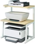 INDIAN DECOR. 41180 Multipurpose Printer Table, Book Shelf Multiple Function Desk Organizer with Storage for Office Home Kitchen Small Space White (3Tier) - White