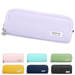 Yordawn Nylon Pencil Case Large Pencil Cases For Girls Boys Big Capacity Pouch With 3 Compartments School Stationary Office Storage Makeup Bag For Kids Teenage Adults Women Men,Purple,Pink,Modern