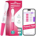 Easy@Home Pregnancy Test Kit: 5 X Early Detection Pregnancy Midstream Tests with Fast and Precise Results in Minutes - Easy to Use at Home Urine Pregnancy Testing