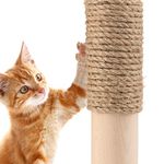 Navaris Rope for Cat Scratching Post (2 Spools) - 1/4 inch x 65 feet (6mm x 20m) Jute Replacement Twine for Scratcher Tree Scratch Tower Table Legs