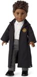 American Girl Harry Potter Hogwarts 5-Piece Uniform for 18-inch Dolls with a Black Robe, a White Button-Front Shirt, and Twill Pans