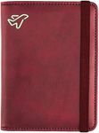 WALNEW Passport Holder, PU Leather Travel Passport Cover Wallet, RFID Passport Case with Card Holder, Travel Essentials for Women Men (Red)