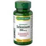 Nature's Bounty Selenium 200mcg Pills Supplement, An Antioxidant for the Maintenance of Good Health, Multi-colored, 100 Softgels