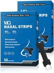 MQ 100ct Nasal Strips for Snoring Black Nose Strips for Breathing Extra Strength Snore Strips to Open Nasal Passages, Relieve Nasal Congestion