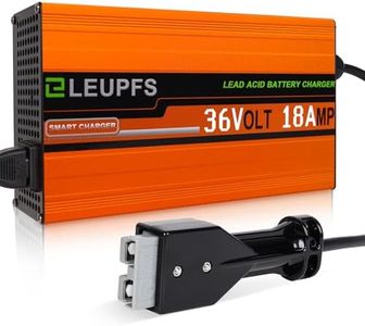 ELEUPFS 18 Amp 36 Volt Golf Cart Battery Charger, Compatible with EZGO Marathon Golf Carts, 3-Year Warrnaty, Anderson SB-50 Plug, 4-6H Full Charge with Trickle Charge, Protected Battery