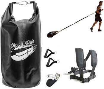 Upgraded ShredPak - Resistance Training System - Weight Sled, Weight Bladder (Water/Sand) Harness, Handles - Most efficient Workout Guaranteed - Burn 3X The Calories (Shred Pak Kit - Full System)