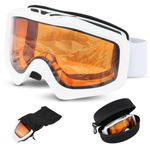 ToopMount Ski Goggles Snowboarding Anti Fog, OTG Ski Goggle Over Glasses 100% UV Protection Snow Goggles for Men Women Adult (VLT 44%)