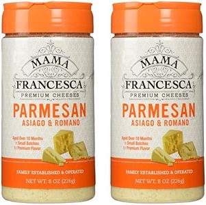 Mama Francesca Parmesan Asiago & Romano Premium Grated Authentic Italian Cheese (2 Pack) Gluten Free