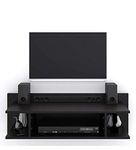 Incredible Hub Wooden Wall Mounted Matte TV Entertainment Unit,Stand/Wall-Hung TV Shelf Unit with Matte Finish, Router & Box Storage,Set-Top Box Holder,Contemporary MDF Floating TV Console- Black