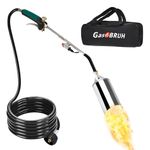 Propane Torch Burner Weed Torch High Output 1,200,000 BTU with 10FT Hose,Heavy Duty Blow Torch with Flame Control and Turbo Trigger Push Button Igniter,Flamethrower for Garden Wood Ice Snow Road
