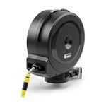Kärcher HBX 5.25 Automatic Hose Box, 25 m Hose, Connection Hose: 1.5 m, Automatic Hose Recovery, Comfortable and Flexible, Black