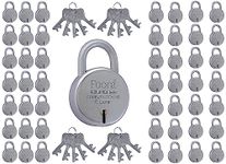 Foora Same Key Lock Set - 50 Padlocks with 20 Common Key, Multiple Lock with Single Key for Home Security