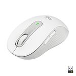 Logitech Signature M650 Wireless Mouse - for Small to Medium Sized Hands, 2-Year Battery, Silent Clicks, Customisable Side Buttons, Bluetooth, for PC/Mac/Multi-Device/Chromebook - Off-White