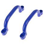 Playground Safety Handles - Outdoor Blue Grab Handle Bars, Plastic Tree House or Playhouse Accessories, Backyard Playset Equipment Replacement Safety Parts for Monkey Bars, Jungle Gym, and More