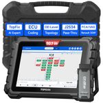 TOPDON ONE OBD2 Scanner Diagnostic Tool with ECU Coding, OE Topology, J2534 Pass-Thru, 50+ Service, Bidirectional Diagnostic Scan Tool with TopFix AI,FCA/Renault/VAG SFD SGW Access,CAN-FD & DoIP