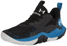 Under Armour Unisex Spawn 3 Basketball Shoe, Black (003)/Blue Circuit, 7 UK