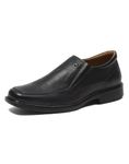 Monte Carlo Mens Black Solid Slip on Genuine Leather Loafers (201808FW-2-10)