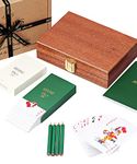 Jaques of London Bridge Set | Premium Plasti-Coat Bridge Cards | Luxury Mahogany Case | Card Games | Since 1795