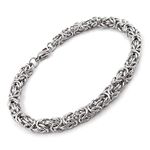 Steelmeup Stainless Steel Round Byzantine Chain Bracelet Unisex Men Women 6mm 7 8 9 Inches, 9 inches, Stainless Steel, metal