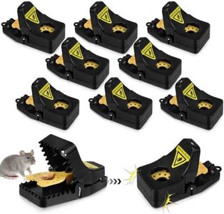 Flintronic Rat Trap, 8 PCS Trampas para Ratones, Juego de Trampa para Ratones con Cebo, Trampas para Rata,Trampa Reutilizable para Ratón, para del Hogar/Ático/Garaje/Interiores y Exteriores