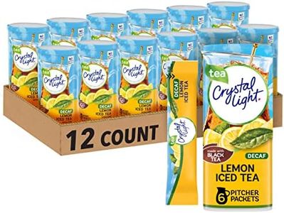 Crystal Light Sugar-Free Decaffeinated Lemon Iced Tea Naturally Flavored Powdered Drink Mix 72 Count Pitcher Packets