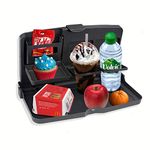Furret Multi-Functional Portable Foldable Car Seat Tray - Black Table/Car Vehicle Seat Portable Food/Meal/Snack Tray