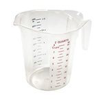 Winco PMCP-200 Measuring Cup, Polycarbonate, 2-Quart, Clear