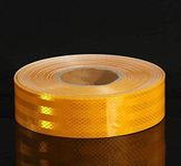 Reflective Tape, 5cm x 10m Waterproof Reflective Safety Warning Tapes Self-Adhesive Stickers For Car Truck Motorcycle Boat Bike Trailer Camper Balance car Helmet Fence Bags Outdoor | Yellow