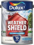 Dulux Weathershield Textured Masonry Paint - Jasmine White - 5L