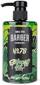 BARBER MARMARA Men's Shaving Gel No. 78 - Men's Shaving Gel Transparent 500 ml - Shaving Gel Men - for a Precise Shave of Beard Contours - Optimal Gliding - Cools the Skin - with Pump Dispenser