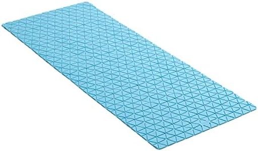 TATAY Alfombra de Bañera Antideslizante de Caucho SBS - TP con 126 Ventosas, Rectangular, Diseño Diamond, Azul. Medidas 97 x 36 cm