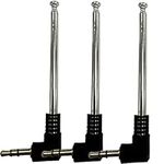 Fohevers 3 Pcs Telescopic FM Antenna with 3.5mm Plug Connector for Cell Phone FM Radio Signal Booster Stereo Receiver Audio Home Theater Receiver